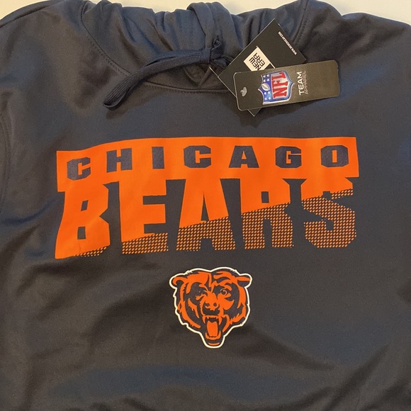 Chicago Bears Navy Combine Authentic New Era Orange Sweatshirt Hoodie Pullover - Picture 4 of 10